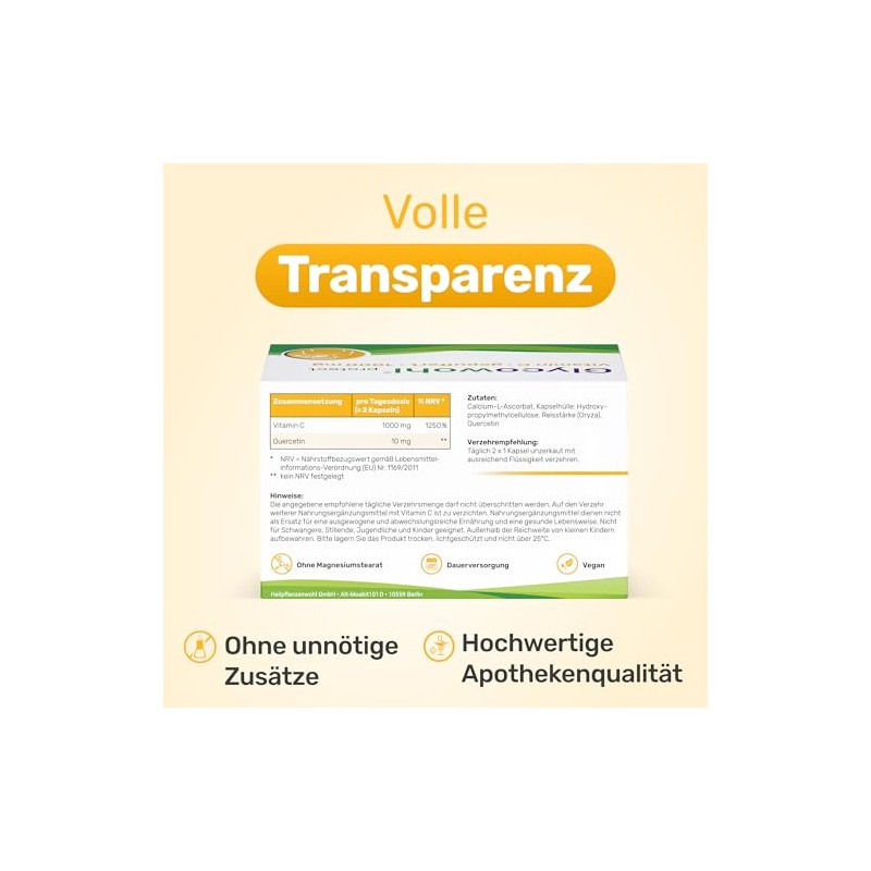 Glycowohl Glycowohl? Vitamin C gepuffert mit Quercetin - laborgeprft mit