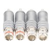 4pcs RCA Plug Silver Plated HIFI Solder RCA Connector Accommodates