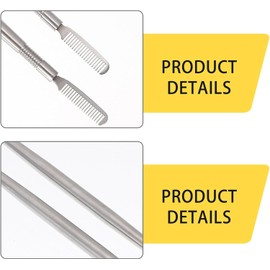 Cepillo peine separador de pestañas de acero inoxidable plata, aguja para levantar pestañas, 2 piezas, herramienta para cejas y, fácil de usar