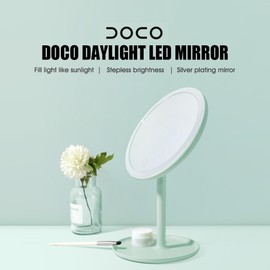 DOCO Daylight Mirror LED Makeup Mirror Light Vanity Make up Mirrors Lamp USB Charging Lights Adjustable Angle Three  Light Modes Stepless Brightness