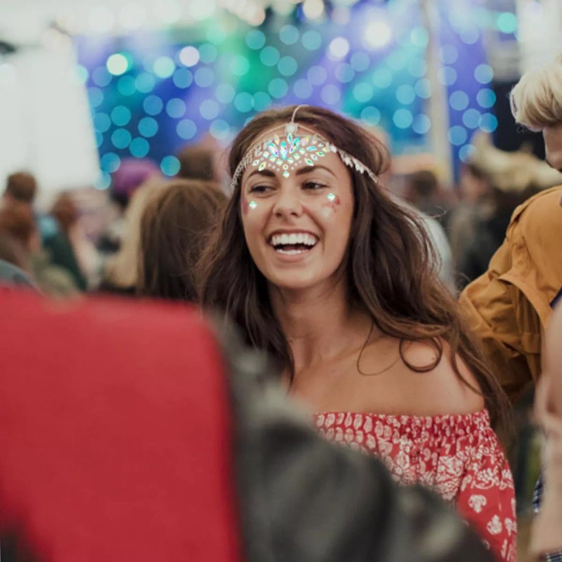 Lecute 10 Set Pedreria Facial Diamantes Maquillaje Disfraz Carnaval