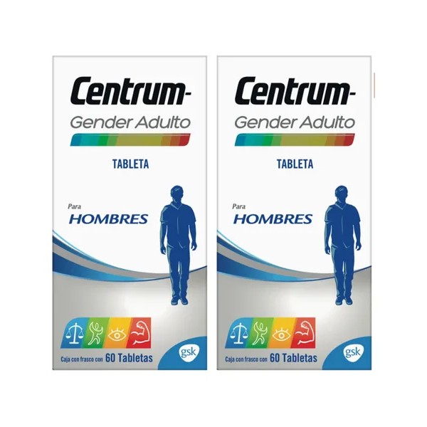 Multivitamínico Centrum Hombre Vitamina B Vitamina C y Calcio 2