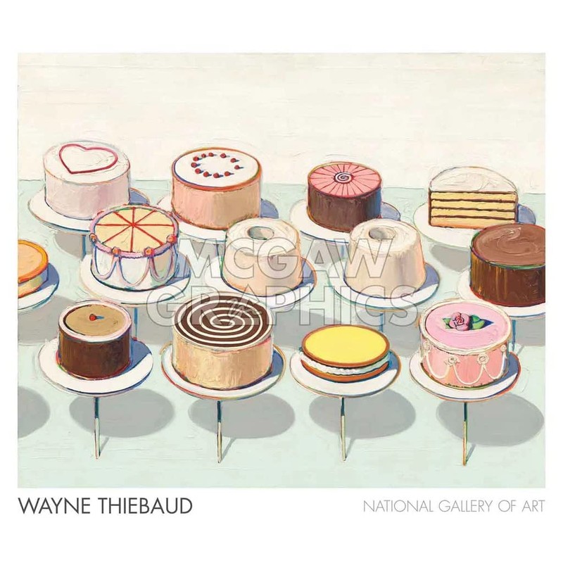 Cakes, 1963 Poster Print by Wayne Thiebaud (32 x 28)