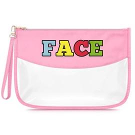 Sfodiary Clear Cosmetic Bag for Women Face Care Makeup Bag Friendship Gift for Best Friends Sister Birthday Christmas for Women Teen Girls Mom Niece Zipper Travel Pouch PVC Toiletry Pouch