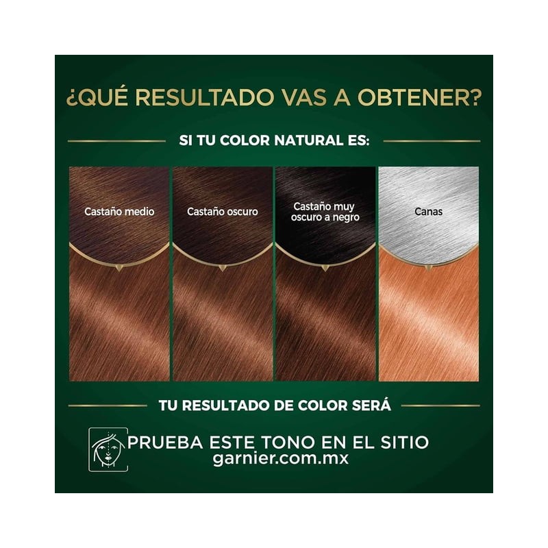 Tinte para cabello Nutrisse Oleos sin amoniaco 7.35 rubio dorado