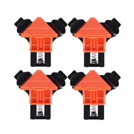 4 Pcs Angle Corner Spring Clamps, 90 Degree Right Angle Clamps for Woodworking Single Handle Spring Loaded Swing Clip Fixer