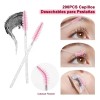 Banna Kit Belleza Profesional: 200 Microbrush, 100 Cepillos Pestañas, 100