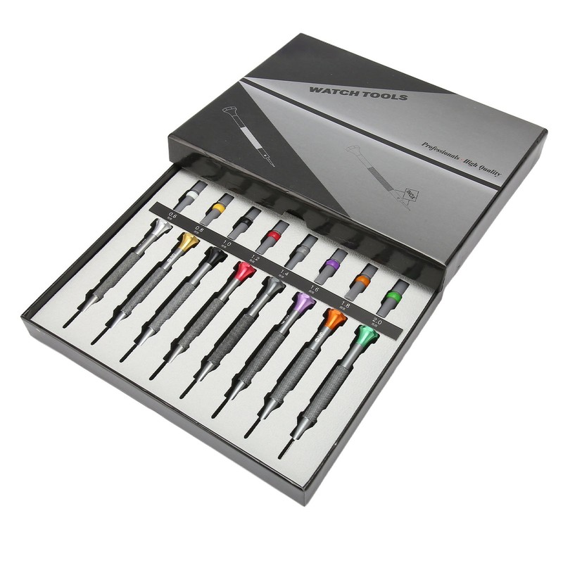 8 Pcs Watch Screwdriver Set 0.6 To 2mm Precise Slot