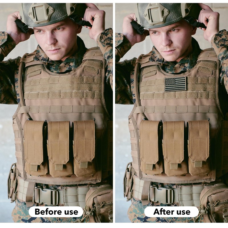 2 Pcs Hook and Loop Tactical Patch Board, 10x10cm Black