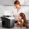 Crzoe Countertop Ice Maker Machine with Handle, Portable Maker, 27lbs/24Hrs,