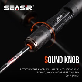 SEASIR Black Arrow Ultralight Fishing Rod, BFS Spinning Rod Bait Finesse Casting Rod, 2 Piece Baitcaster Rod, 36T Carbon Fiber, Fuji O Ring, Portable Travel Rod for Bass Saltwater Freshwater