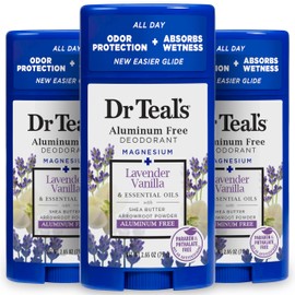 Dr Teal's Dr Teal's Aluminum Free Deodorant, Lavender Vanilla with Essential Oils, 2.65 oz (Pack of 3)