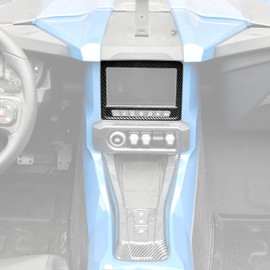 SAUTVS Navigation Screen Panel Trim for Polaris Slingshot 2020-2024, Carbon Fiber Style Central Control Navigation Screen Cover Trim for Polaris Slingshot 2020-2024 Accessories