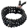 Shanxing 6mm Rainbow Obsidian Crystal 108 Prayer Beads Mala Bracelet