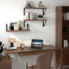 Heimlove Floating Shelves for Wall, 16 Inch Long Wood Floating