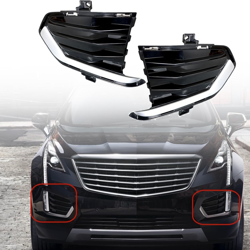 Nurniacl 1 Pair Front Bumper Fog Light Cover Left and