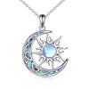 AINFQY Sun and Moon Necklace for Women 925 Sterling Silver