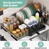 Large Dish Drying Rack,Extendable Dish Rack With Cutlery Holder, Anti-Rust