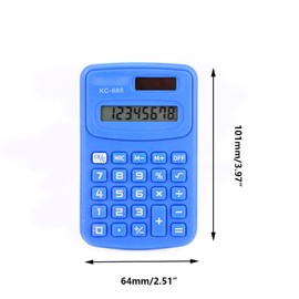 Mini Calculator, Desktop Calculator with 8 Digit LCD Display Screen for Office, Home & School Calculator | Standard Function Simple Calculator Small-Red
