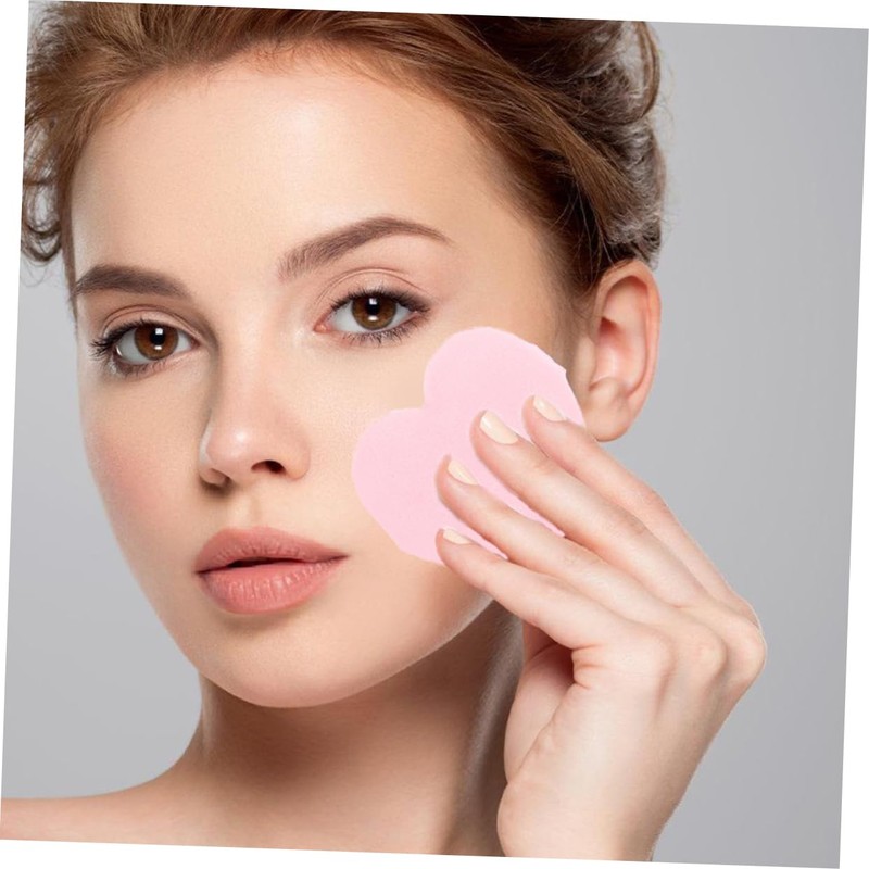 Minkissy Heart Shaped Makeup 50pcs Face for Powder Gentle and
