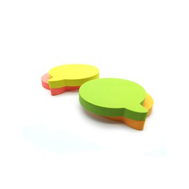 400 Speech Bubble Shaped Sticky Notes - Bright Sticky Pads Colours (76x76mm) Set of 4 Pads (100 Sheets Each) - Colourful Removable Memo Pads in Yellow, Pink, Green, Orange | Office, Home & School Use