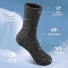 HEERMS 5 Pairs Mens Merino Wool Socks Thick Winter Hiking
