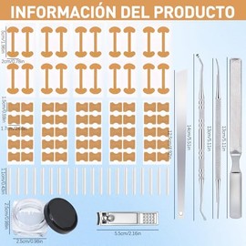 20 Piezas Kit Para Uas Enterradas, Professional Ingrown Toenail Set, Uas Enterradas, Incluye Almohadillas, Herramientas y Cortaas, Kit de Correccin...