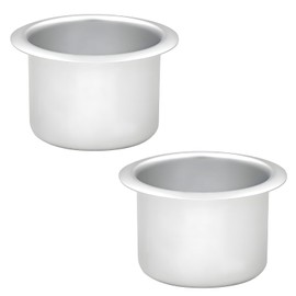 KVAEY 2 PCS Metal Sofa Recliner Handles Cup Holder, Insert Replacement Drink Can Holder for Car Truck Game Table, Drop in Cup Holder for Sofa Couch Boat Golf Cart, Car Accessories (Silver)