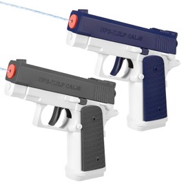 2 Pack Kids Water Guns - 100CC Water Blaster Soaker Toys for Boys & Girls, Outdoor Pool Beach Summer Splash Battles (Blue & Gray)