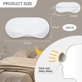 15 Pieces White Eye Mask, 8 Graffiti Pens, Sleep Eye Mask, Blank DIY Eye Mask, Sleep Darkening Eye Mask, Travel Eye Mask, Soft and Comfortable Eye Mask