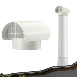 Innconee 3 Inch Radon Vent Cap for Schedule 40 Pipes PVC Fan Pipe Cap with Screen Termination Exhaust Cover with Screen Stop Rain Snow Leaves for Radon Flue Roof Ventilation System