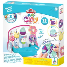 Play-Doh Air Clay, Crunchy Clay Cafe - Sensory and Educational - 3D Display - 6X Colours - 23Piece