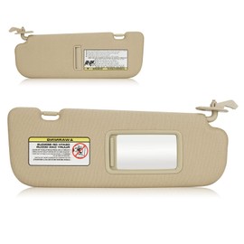 Sun Visor for 2011-2015 Hyundai Elantra (NOT fit GT Model), Right Passenger Side Beige Sunvisor Replacement 852203X000TX