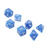 35Pcs Plastic Dice Kit Pearl Pattern White Numbers Polyhedral Dices