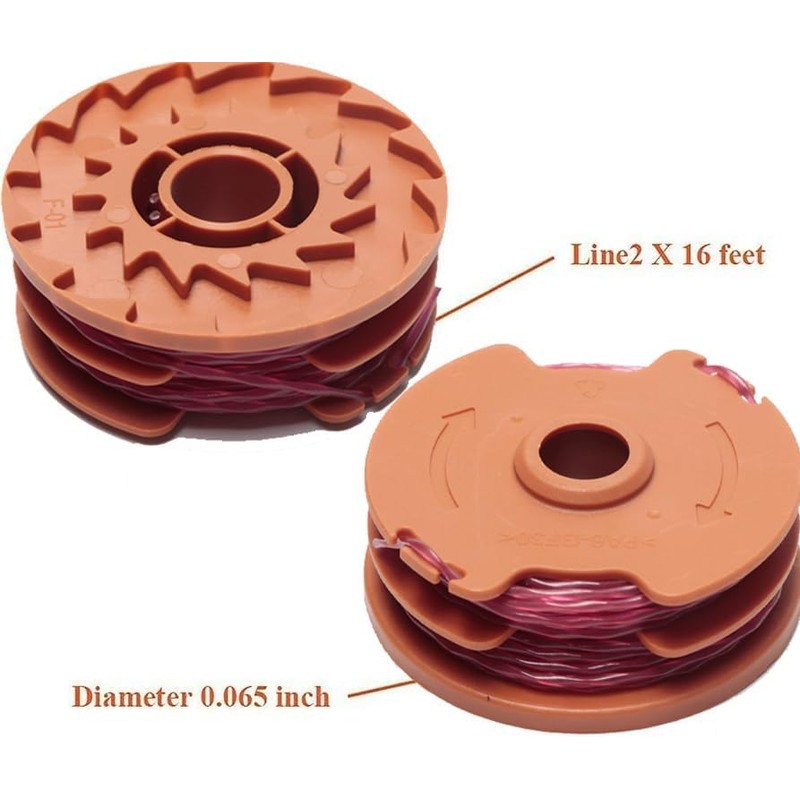 3pcs WX100 Strimmer Line Strimmer Spool Compatible with Worx WG119E