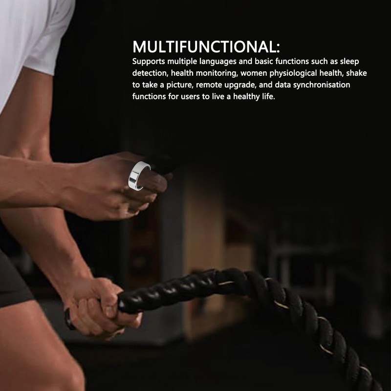 Smart Ring Fitness Tracker Waterproof Sleep Tracking Photographing Pedometer Auto