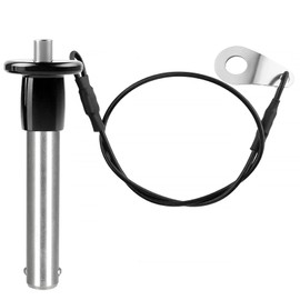ZOWZEA 304 Stainless Steel Quick Release Pin 0.47 Inch(12mm) Diameter Ball Locking Pin with Push Button Lanyard Cable Usable Length 1.61"(41mm)