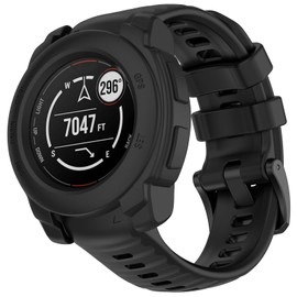 Disscool Case Cover Compatible with Garmin Instinct E 40mm, Soft Anti Drop Silicone Replacement Protective Cases Watch Accessories(Black)