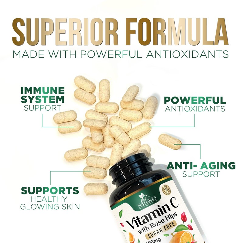 Vitamin C Chewable 1000mg - Extra Strength Antioxidants for Powerful