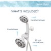 Waxman Serene Premium Fixed Shower Head with Handheld Attachment and