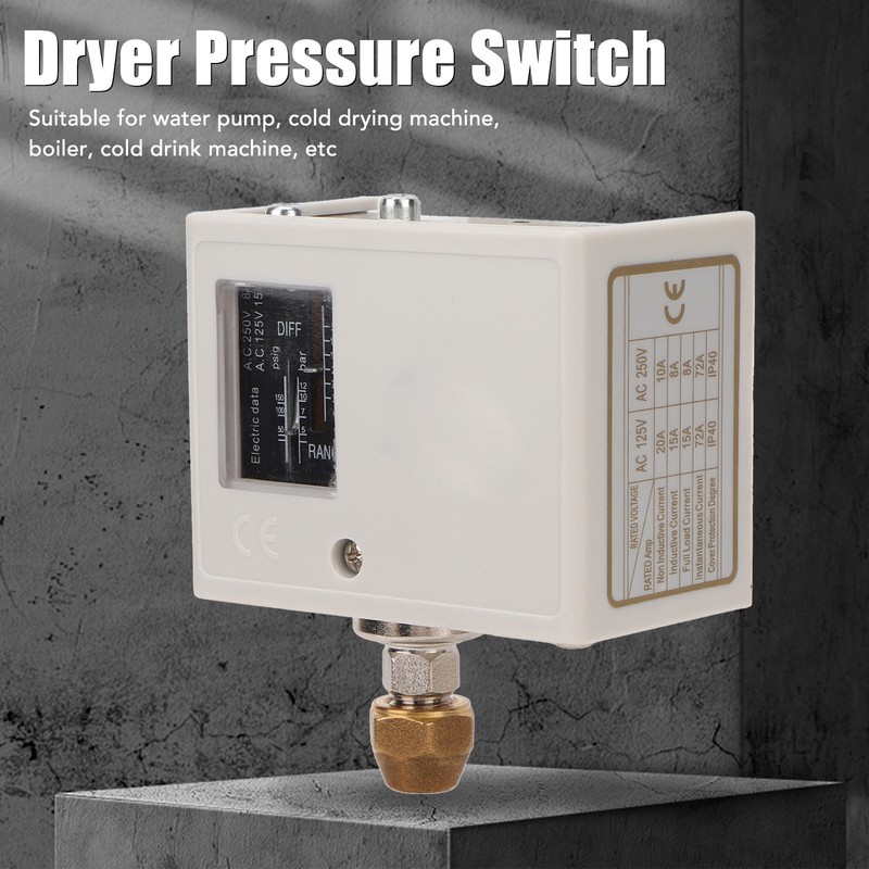 Air Pressure Switch Compressor Boiler Dryer Controller 30KG Heavy Duty