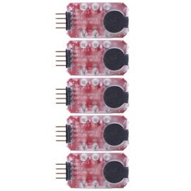 5 Pcs Lithium Battery Low Voltage Alarm Sound Light Warning Real Time Detection Battery Voltage Buzzer Alarm for 2S 3S
