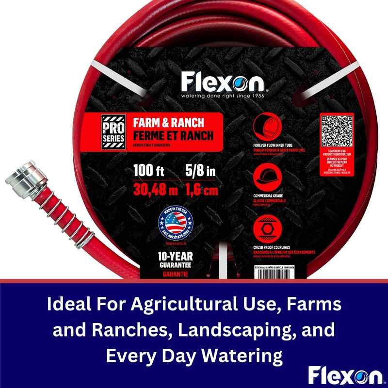Flexon 3/4" x 100ft Farm & Ranch Garden Hose