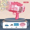 132 Hole Electric Automatic Light Bubble Machine Bubbles Gun for