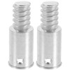 Gatuida 2pcs Broom Handle Threaded End Handle Tips for Metal
