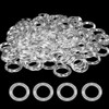100 Pack Clear Roman Blind Rings for Window Curtain Plastic
