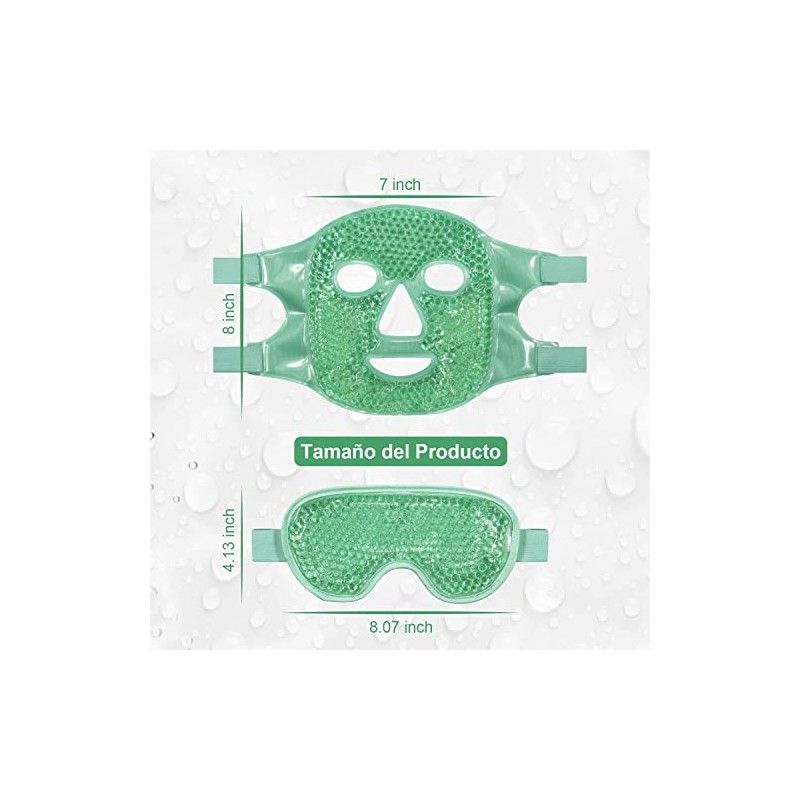 2PCS Máscara de Hielo para Ojos y Cara, Antifaz de