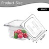 Chris.W 8 PCS Polycarbonate Hotel Pan Lids with Handle, 1/6