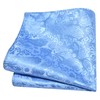 GUSLESON Baby Blue Tie for Men Paisley Fashion Wedding Necktie