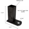 Hardware Store 1" Fence Mounting Bracket Decorative Square Steel Tube